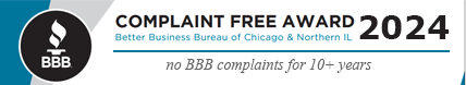 Beter Business Bureau Complaint Free Award